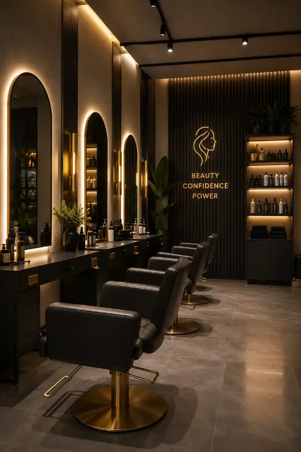 Elegant salon interior